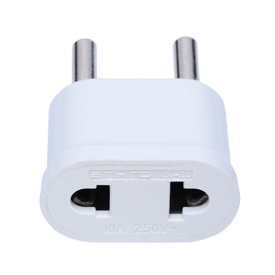 US To EU Plug White Travel Power Plug Adapter Converter Plug - goldylify.com