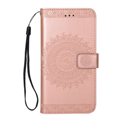 Totem Design Embossed Wallet Flip PU Leather Card Holder Standing Phone Case for iPhone 7 Plus/8 Plus 5.5 Inch - goldylify.com