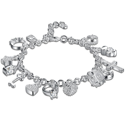 Fashion Hanging 13 Pieces of Silver Bracelet - goldylify.com