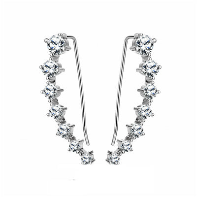 Female Fashion Minimalist Luxury Diamond Earrings - goldylify.com