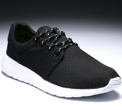 Men's Running Shoes Black White Design Light Weight Breathable Mesh Sneakers Jogging Shoes