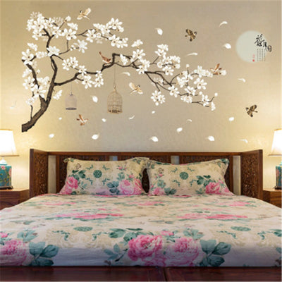 White Peach Butterfly  Wall Sticker for Home Decoration - goldylify.com