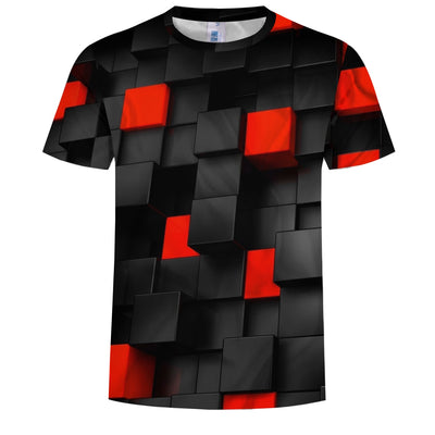 Fashion Men's Printed Diamond Square Plaid T-Shirt - goldylify.com