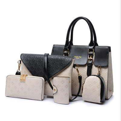 A set of Luxury Leather Handbags # Black - goldylify.com