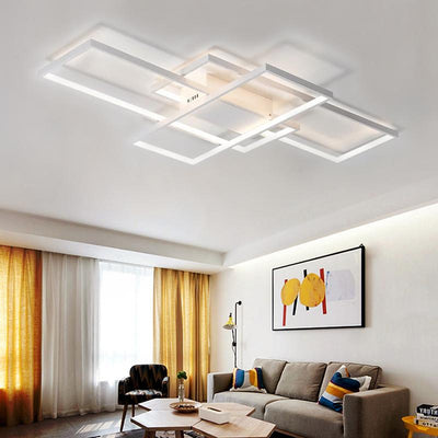Modern White LED Flush Mount Ceiling Light Square Combination Shape for  Living Dining Room Bedroom - goldylify.com