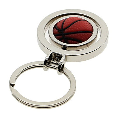 Stylish Silver 3D Basketball Keyring Keychain Charm Metal Key Ring - goldylify.com