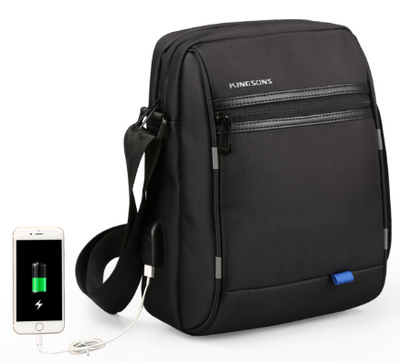 Men's Shoulder Bag USB Charging 10 Inch Business Messenger Bag - goldylify.com