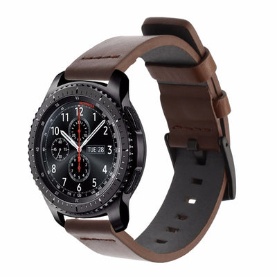 22MM Belt Genuine Luxury Leather Band Strap For Samsung Gear S3 Frontier Classic - goldylify.com