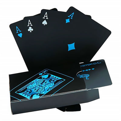 Creative Black Water-resistant PVC Poker Playing Cards Table Game Set - goldylify.com