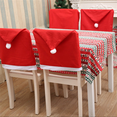 XM Santa Claus Hat Design Chair Cover 6PCS - goldylify.com