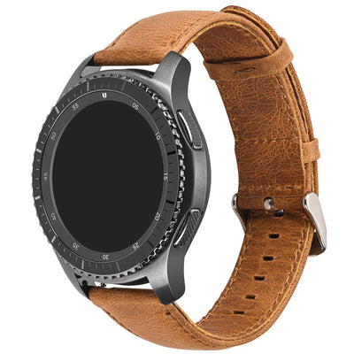 22MM Genuine Leather Watch Band Strap For Samsung Gear S3 Frontier / Classic - goldylify.com