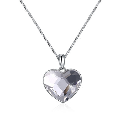 Heart-Shaped Reversible Crystal Necklace - goldylify.com