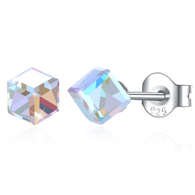 Square Stud S925 Pure Silver/Platinum Plated Earring - goldylify.com