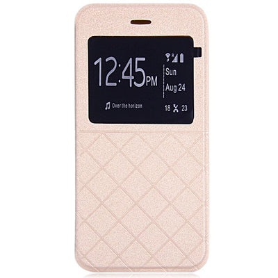 Cover Case with Stand and View Window for iPhone 6 champagne - goldylify.com