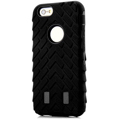 Silicone and PC Tyre Texture Style Protective Case Cover for iPhone 6 black - goldylify.com