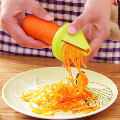 Kitchen Gadget Funnel Vegetable Carrot Radish Cutter Shred Slicer Spiral Device - goldylify.com