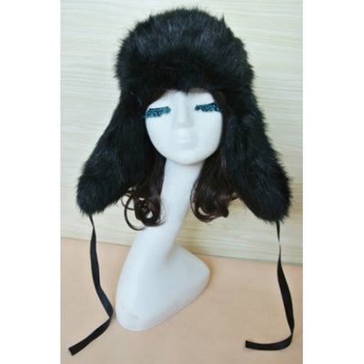 Chic Faux Fur and Ribbons Pendant Decorated Solid Color Hat For Women - goldylify.com