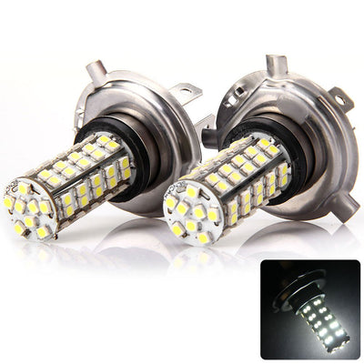 Pair of Sencart H4 P43T 5W 68 x SMD-3528 240Lm White Light Car Fog Bulb - DC 12V - goldylify.com