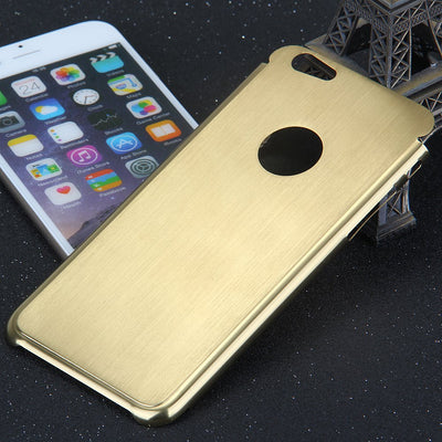 Brushed Back Cover Case with Logo Hole Design for iPhone 6 - 4.7 inches - goldylify.com