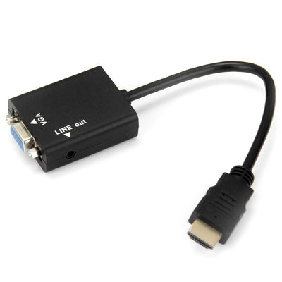 HDV103 HDMI Male to VGA Female Video Converter Adapter Line Support 1080P with Audio Output - goldylify.com