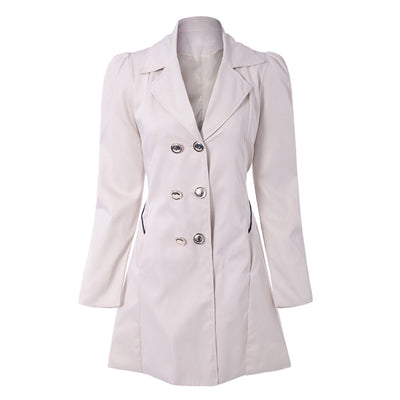 Fit and Flare Coat With Double Breasts - goldylify.com