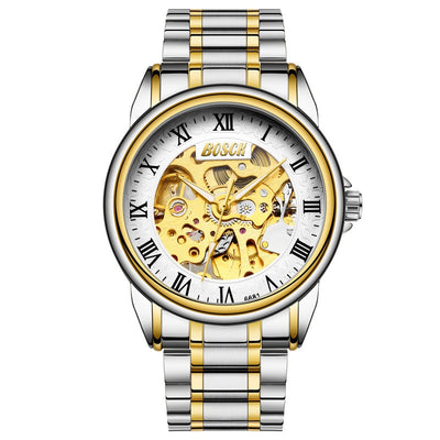 BOSCK Fashion Luxury Automatic Skeleton Mechanical Watch - goldylify.com