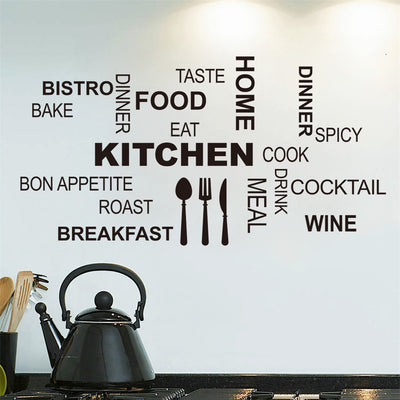 Quote Wall Stickers For Kitchen Decoration Waterproof Removable Decals - goldylify.com