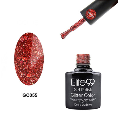 Elite99 Candy Color Glitter Soak Off UV Top Coat Long-Lasting Nail Polish 10ml - goldylify.com