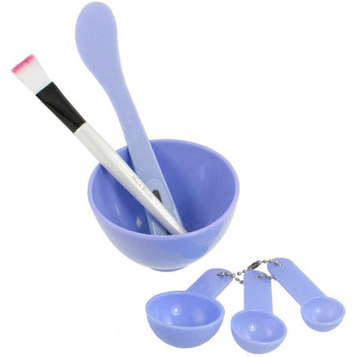 Plastic 4 in 1 DIY Facial Beauty Mask Bowl with Stick Brush Set - goldylify.com