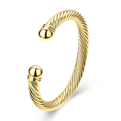 K Gold European and American Simple Popular Opening Lady Bracelet - goldylify.com