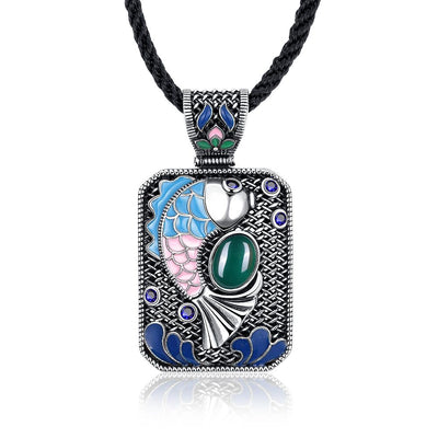 N010-C Ladies Carp Pattern National Style Necklace - goldylify.com