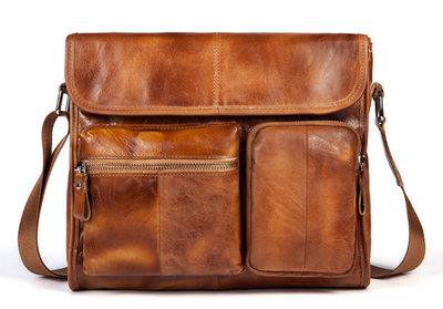 Special offer sales promotion leather bag leather casual bag retro men Shoulder Bag Messenger Bag Leather 380 - goldylify.com