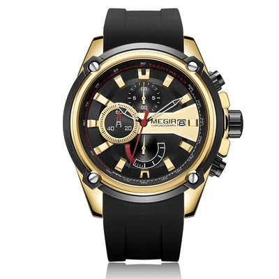 relogio masculino MEGIR Men Watch Top Brand Luxury Chronograph Waterproof Sport Male Clock Rubber Military Army Wristwatch 2086 - goldylify.com