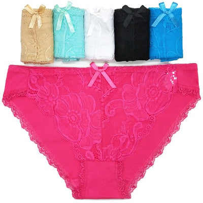 Women New Style Sexy Underwear Female Cotton Panties MS Lady Soft Briefs Lace Knickers For Women 6Pcs/Lot - goldylify.com