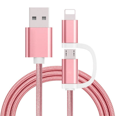 Two-In-One Charging Durable and Fast Charging Cable For iPhone Android - goldylify.com