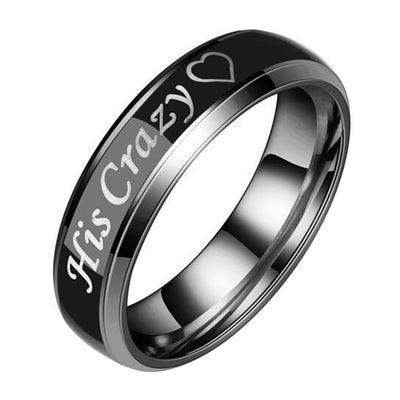 His Crazy Her Weirdo Couple Ring Temperature Change Color Discolor Rings Gifts - goldylify.com