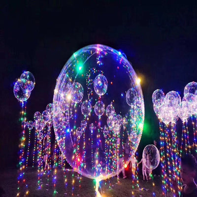 Christmas Party Balloons LED Lights Up BOBO Transparent Colorful Flash String Decorations City Wedding Home Cour - goldylify.com