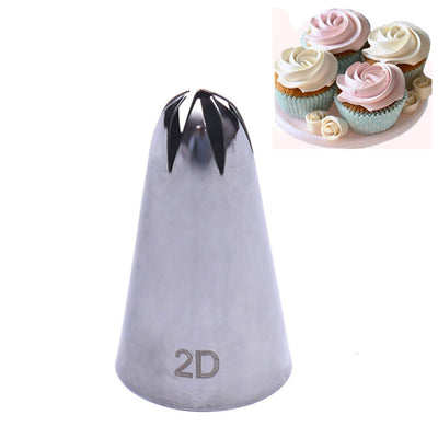 2D Rose Flower Cake Decorating Icing Tips Cupcake Nozzles - goldylify.com