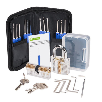 Locksmith Transparent Visible Practice Padlock Lock Training Skill Tool Set - goldylify.com