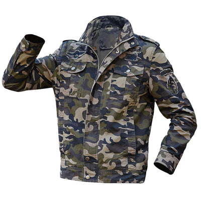 Appliques Camouflage Printed Jacket - goldylify.com