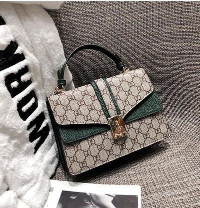 Buckle bag female 2020 new European and American retro hit color small square bag diagonal - goldylify.com
