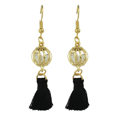 Colorful Fringes Tassel Cotton Dangle Earring - goldylify.com