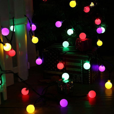 Jiawen Christmas Lights String 5m 50 LEDs RGB Holiday Ball  Light  AC 220V - goldylify.com