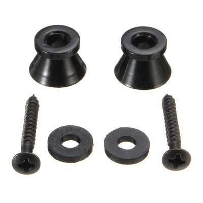 Metal Strap Lock Buttons End Pins with Mounting Screws For Electric Acoustic Guitar 2pcs - goldylify.com