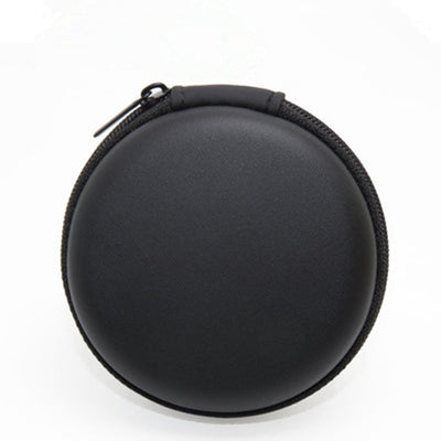 Black Bluetooth Handsfree Headset Case - Clamshell Style with Zipper Enclosure Inner Pocket - goldylify.com