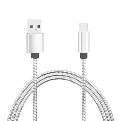 Minismile 2.4A Quick Charge Stainless Steel Spring Micro USB To USB Charging Cable with High-Speed Data Transmission 1M - goldylify.com