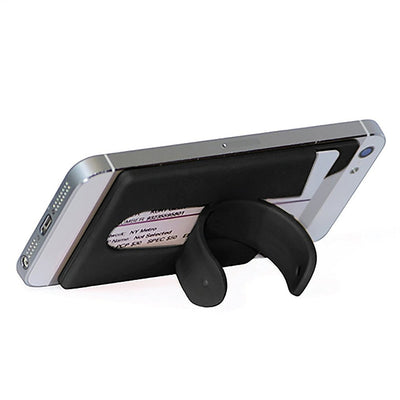 Silicone Wallet Mobile Smart Adhesive Sleeve Card Holder for Phone with Stand - goldylify.com