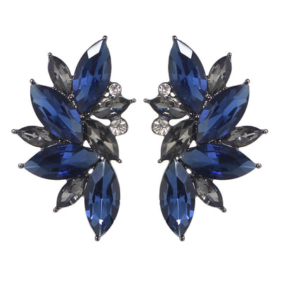 Fashion Multicolor Flash Diamond Flower Ear Studs - goldylify.com