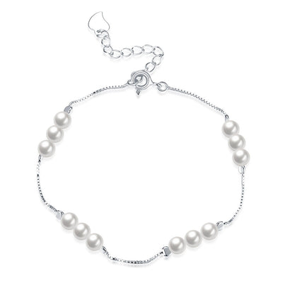 925 Pure Silver  Exquisite Small Pearl Bracelet - goldylify.com