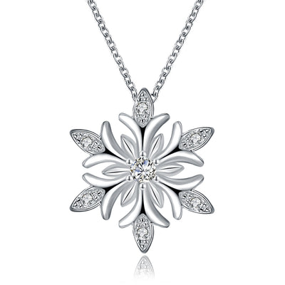 Snow and Zircon Christmas Necklace - goldylify.com
